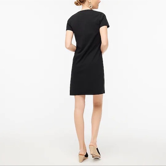 NWOT J. Crew Simply Black Cotton T-Shirt Dress - Picture 5 of 5